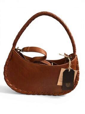 Genuine Leather Brown Hobo Bag - Women